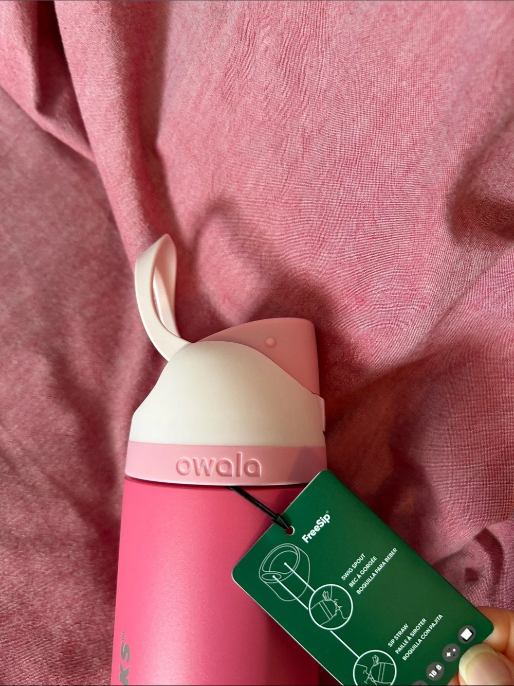 Starbucks Pink Stainless Bottle with White Logo Accent